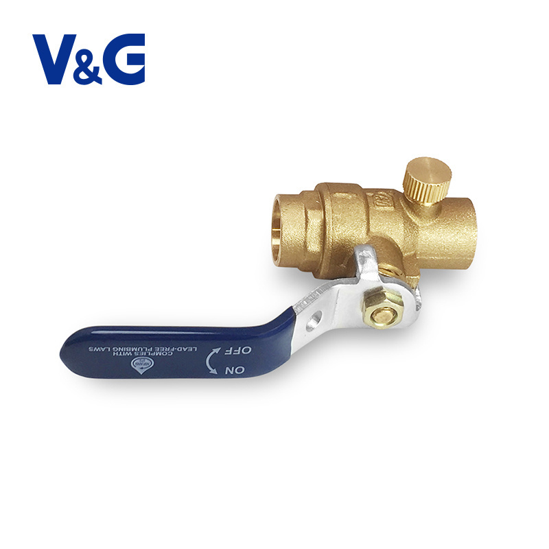 1/2 3/4 Waste Water Fully Welded Pn30 Brass Drain Ball Valve Prices