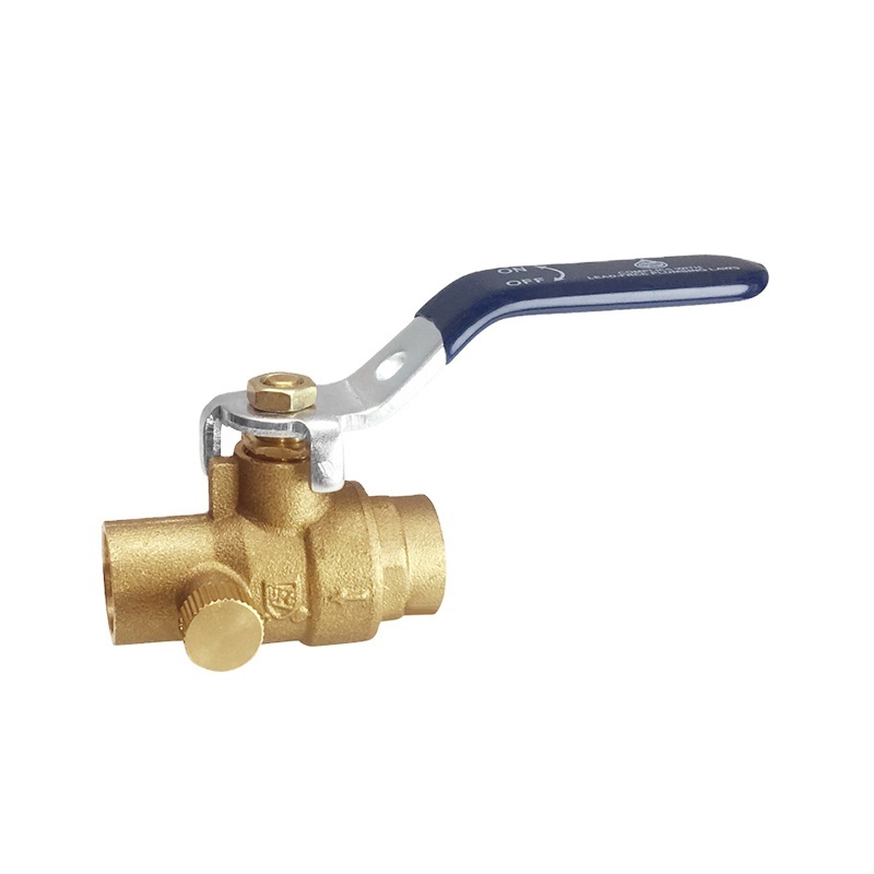 1/2 3/4 Waste Water Fully Welded Pn30 Brass Drain Ball Valve Prices