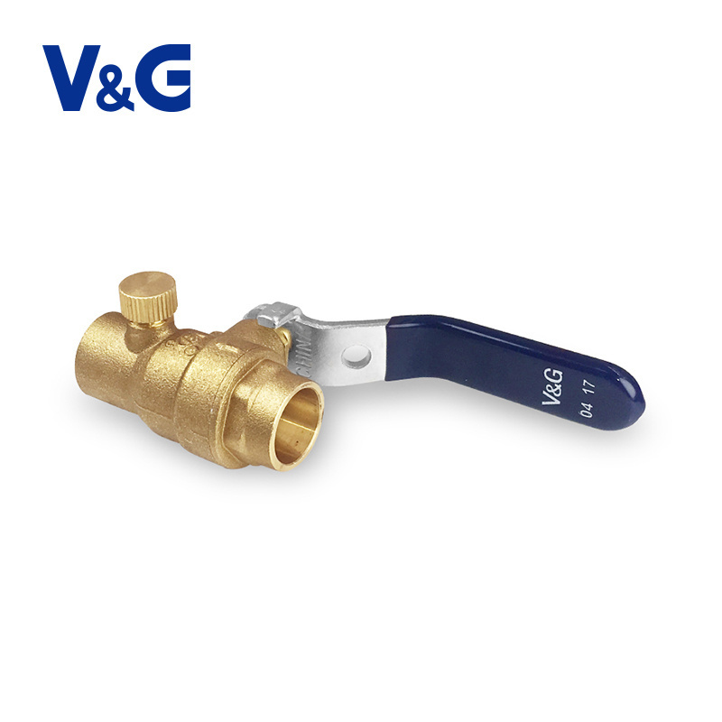 1/2 3/4 Waste Water Fully Welded Pn30 Brass Drain Ball Valve Prices