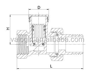 1/2 - 3/4 Inch Smart central heating Nickel Plating Brass radiator valve