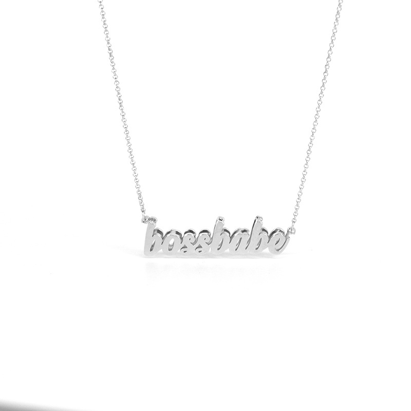 Custom stainless steel Personalized double layer Silver name necklace