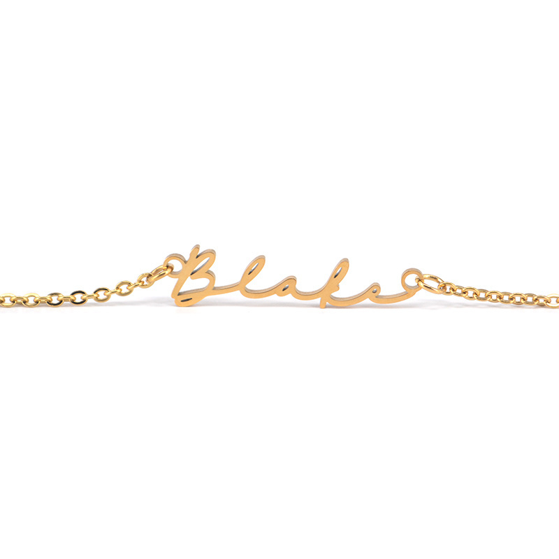 Custom Stainless Steel 18K Gold Plated Name Necklace Personalised