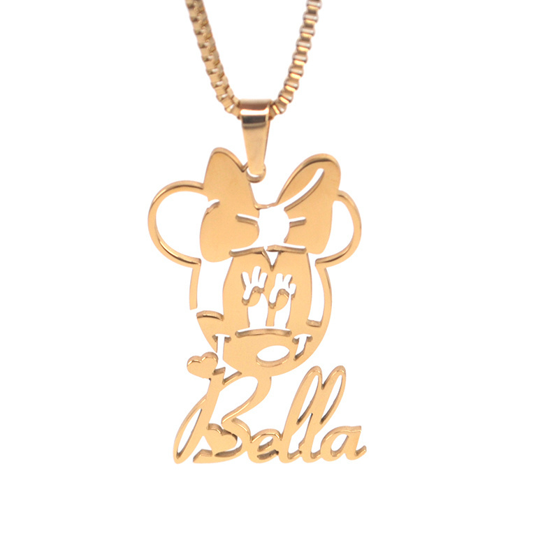 Custom Jewelry Little Boy And Girl Children Pendant Chain Name Necklace