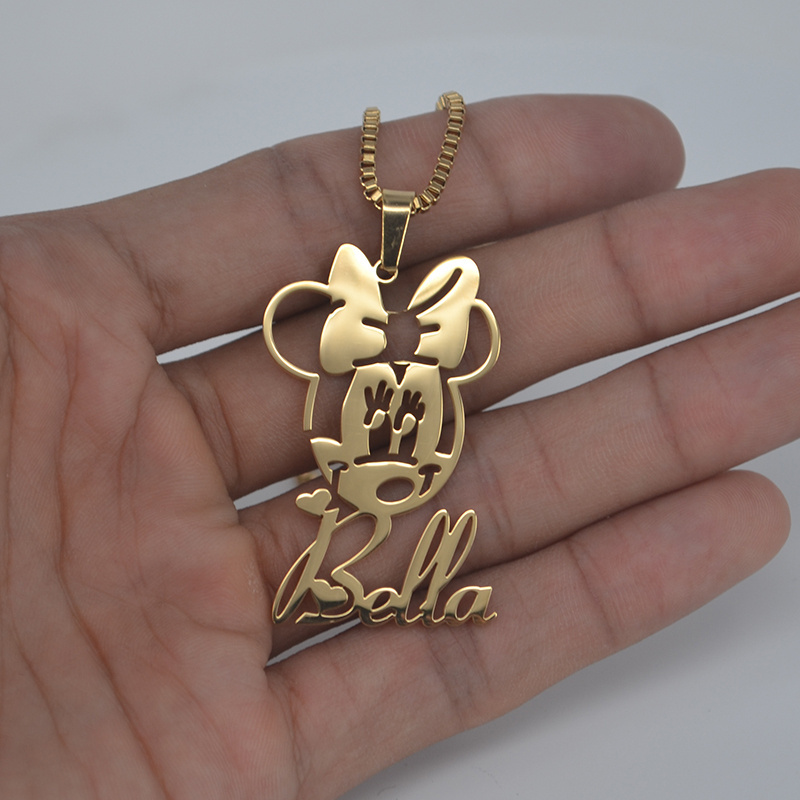 Custom Jewelry Little Boy And Girl Children Pendant Chain Name Necklace