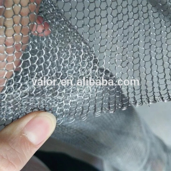 ISO approved stainless steel knitted wire mesh for demister pad gas-liguid Separator