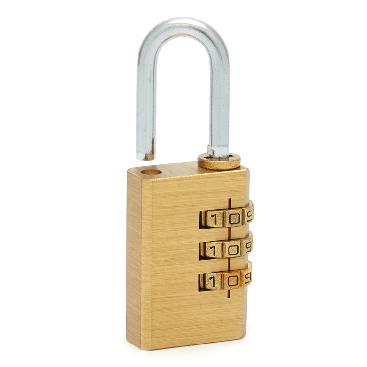 Hot Selling Brass Combination Lock 3 Or 4 Digit Code Safety Travel Lock For Gym Lockers Anti Thief Code Padlock