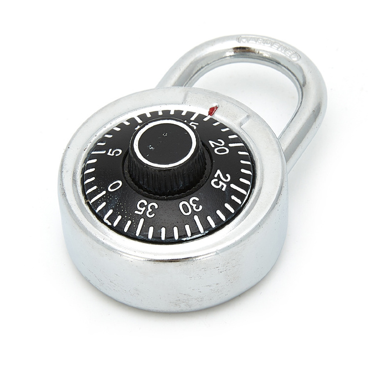 High quality 45mm round lock waterproof 3 dial stainless steel disc combination padlock