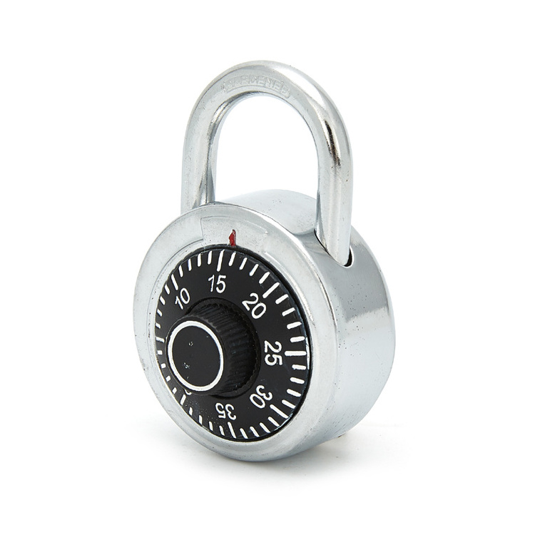 High quality 45mm round lock waterproof 3 dial stainless steel disc combination padlock