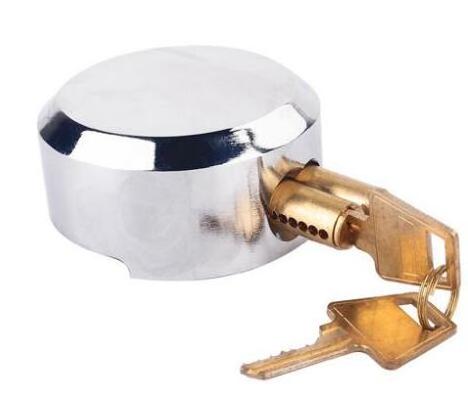 2024 Popular 73mm round Steel Hockey Puck Lock Hidden Shackle Padlock Brass Cylinder Iron Garage Door Keyed Lock