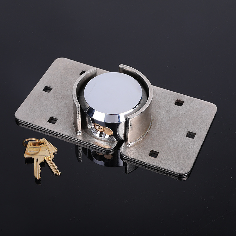 2023 High Quality 73MM Truck Lock Simple And Easy To Install Steel Hockey Puck Van Lock With 4.5MM Thickness Hasp