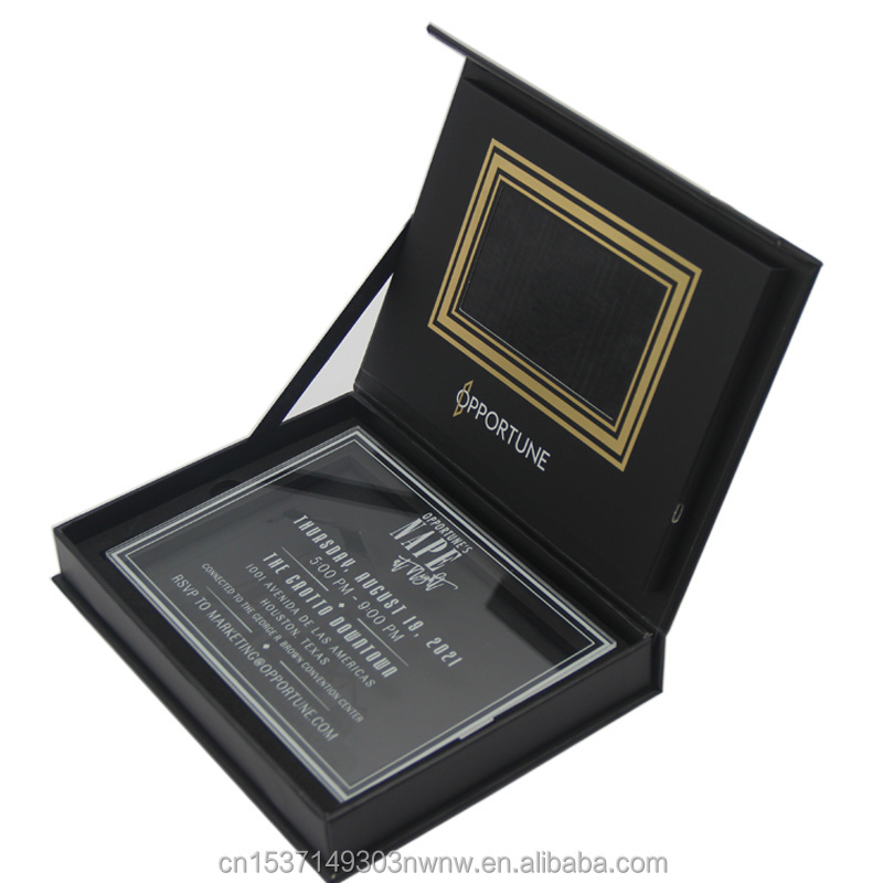 Video Brochure Display Inserts Spare Parts Digital Video Invitation Brochure Box For Corporate Anniversary Gifts