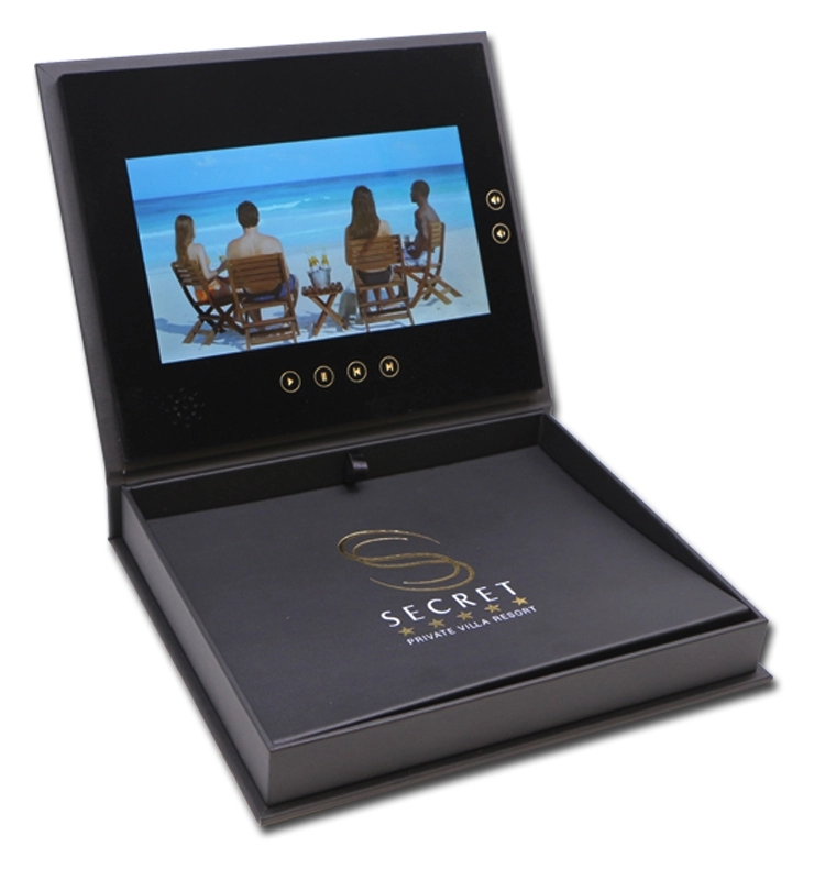 10.1 inch touch digital printed video brochure gift box with lcd screen usb for gift invitation