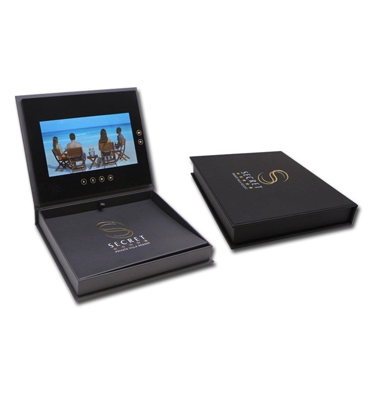 10.1 inch touch digital printed video brochure gift box with lcd screen usb for gift invitation