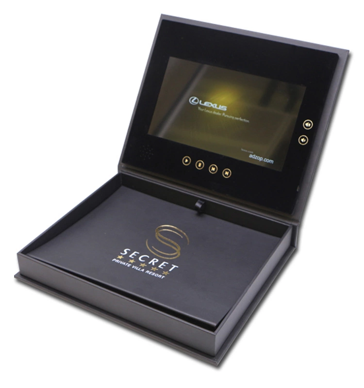 10.1 inch touch digital printed video brochure gift box with lcd screen usb for gift invitation