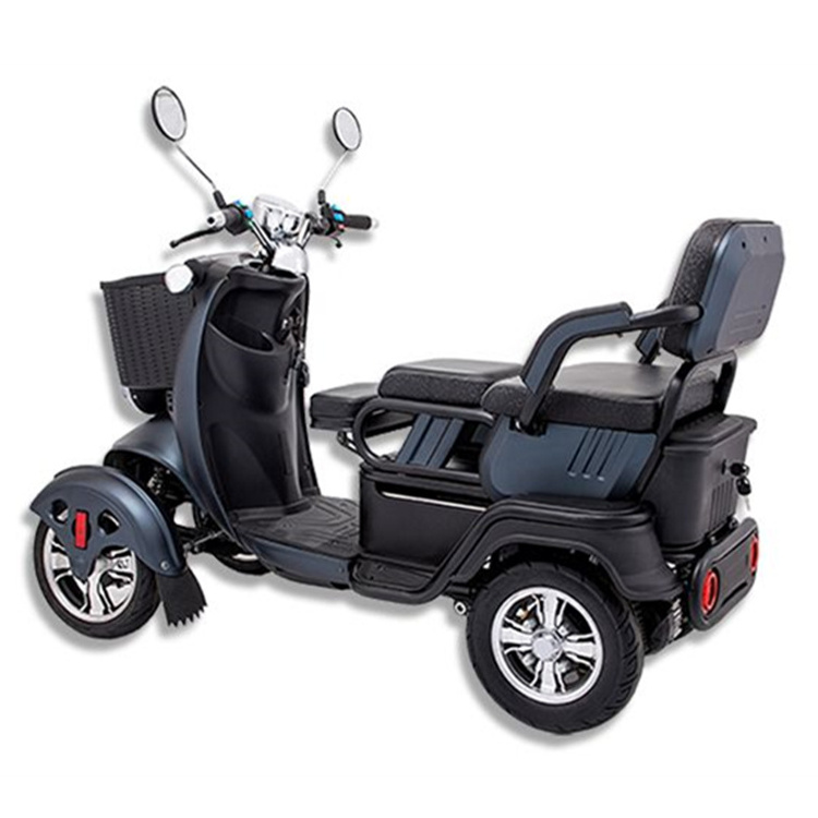 Wholesale New adult folding handicapped green energy douElectric Scooter Disabled 4 Wheel Mobility Scooters 2 Seater For Elderly