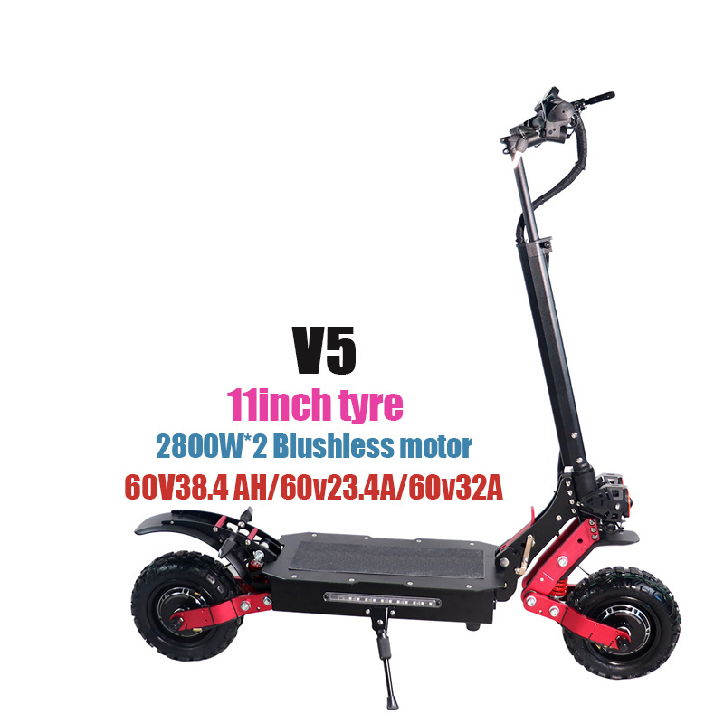 11inch 60v 72v 3000w 5600w 5600w Off Road Dual Motor Electric Scooter Fast Speed European Warehouse 10 Inch Escooter For Adults