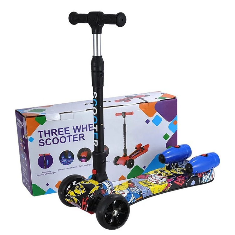 newest outdoor child toys 3 wheels kids drift scooter with flashing function mobility scooter for sale