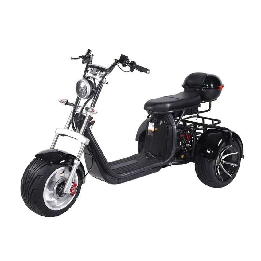 Certificate 60V 12/20AH Removable Battery Electric Scooter 2000W 3000W Big Motor Three Wheel OEM Power cityCoCo For Adults