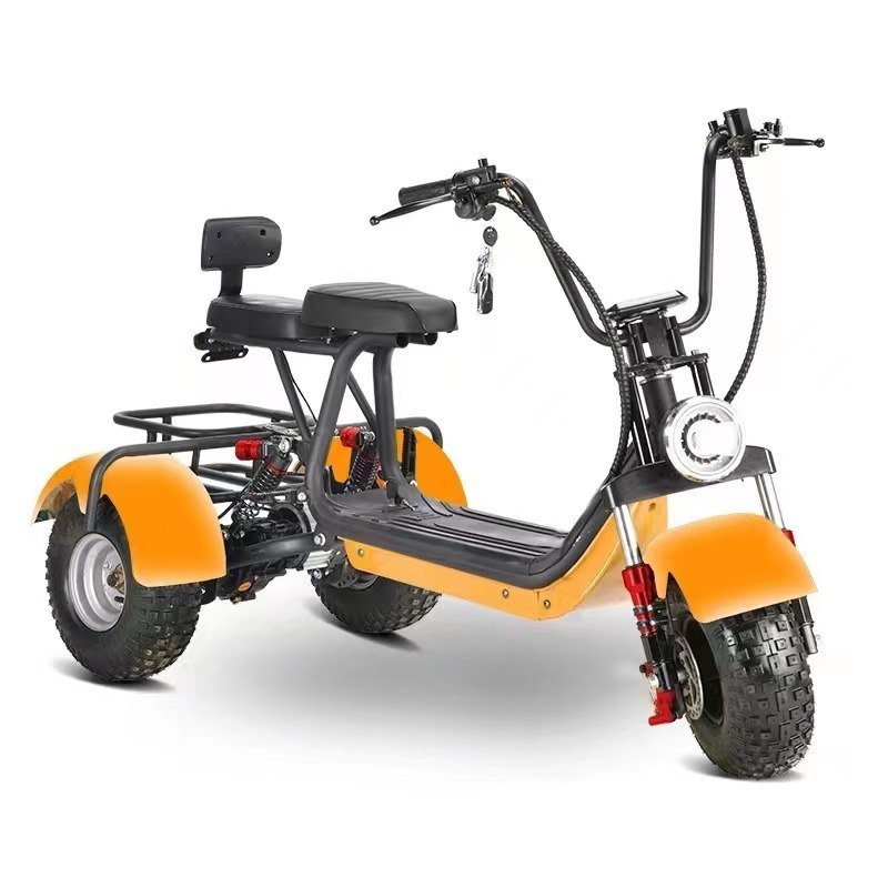 three Fat Wheel Electric Tricycle chopper Motorcycles 2000w lithium battery Citycoco 3 wheel motorcycle electric scooter