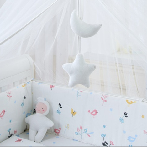 Bed Canopy Hanging Mosquito Net for Baby Crib Kids Lace Round Dome Fairy Netting