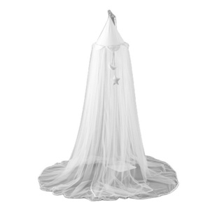 Bed Canopy Hanging Mosquito Net for Baby Crib Kids Lace Round Dome Fairy Netting