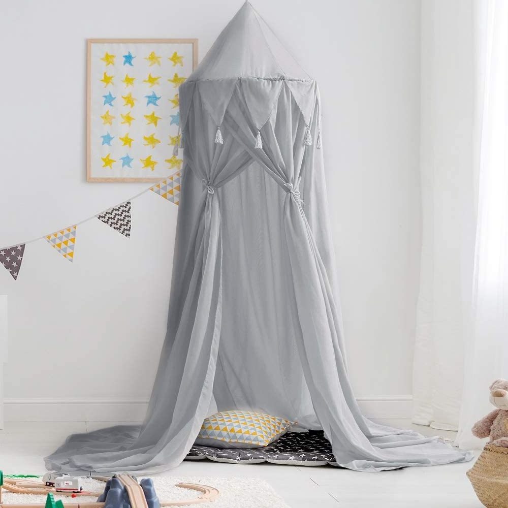 Princess Bed Canopy Mosquito Net for Kids Playing Reading Corner Hanging Play Tent