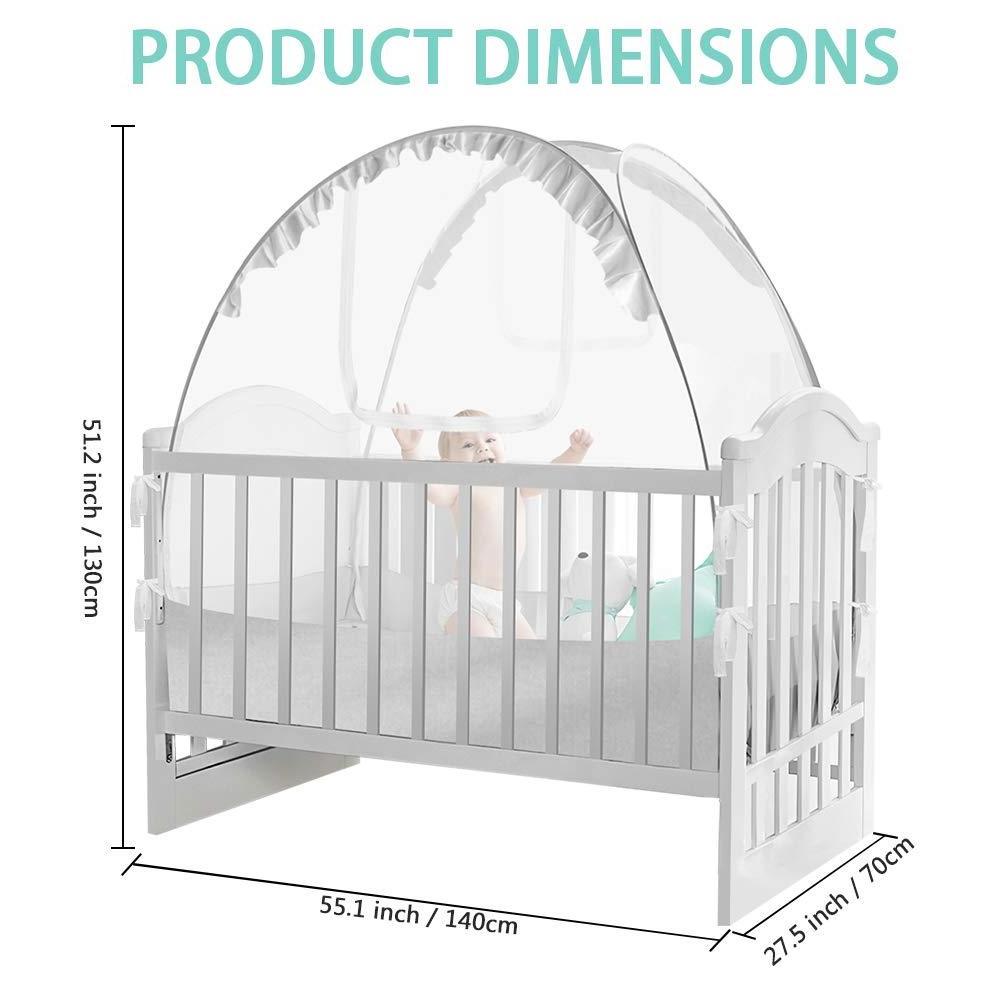 Hot Sale Portable Baby Crib net tent with Safety Mesh Cover Knitted Fabric Toddler Bedding for Summer Mosquito Nets Filled