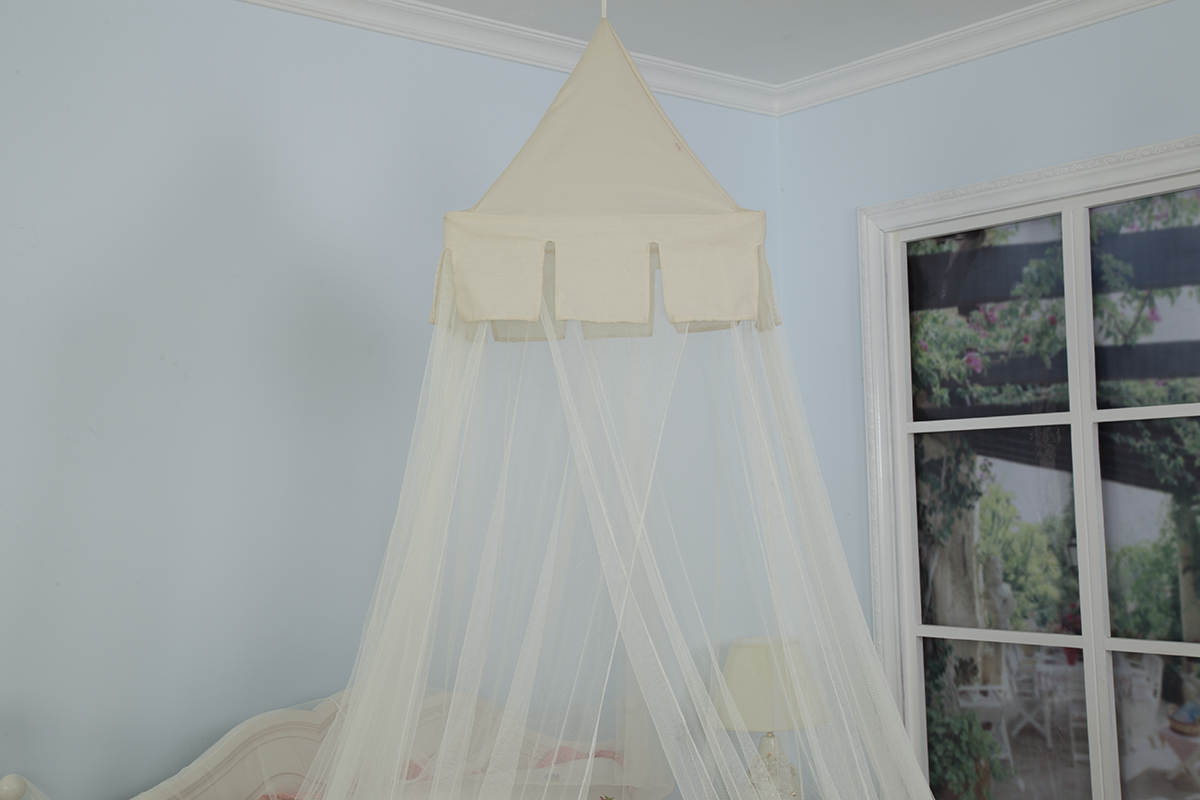 Princess Double Bed Canopy Dome Castle Conical Mosquito Net for Indoor Baby Adults Hanging White, Black & Customized All-season