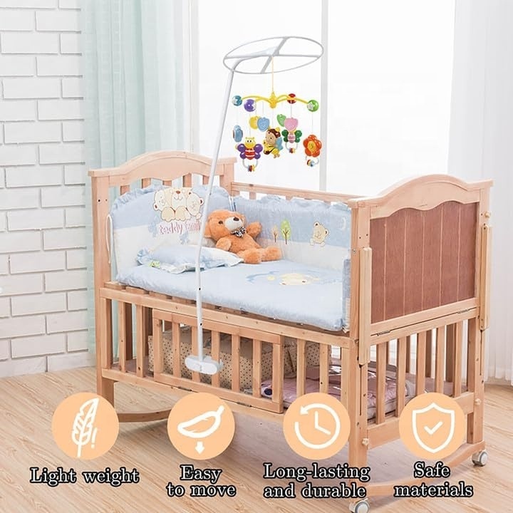 Large Dome Hanging Bed Canopy Mosquito Mesh Net for Bed, Mosquito Net Stand Holder Set for Baby Crib Cot Bed