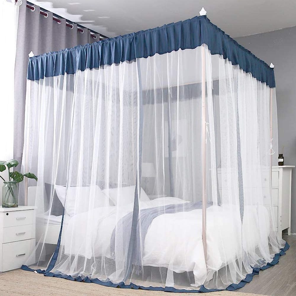 Princess Hanging Mosquito Net Bed Canopy for Adults Kids Babies Size King Polyester Fiber Filled Everyday Use for Home