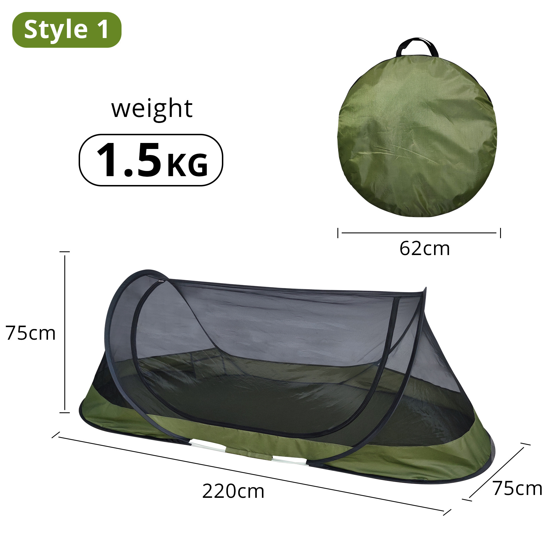 Single Layer Automatic Pop-Up Waterproof Tent Outdoor Camping Portable Oxford Material Steel Pole Summer Fiberglass Mosquito Net