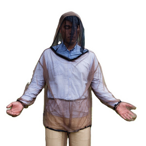 Outdoor Adult Mesh Mosquito Netting & Pants Folded Polyester for Camping Travel Mosquito Body Suit