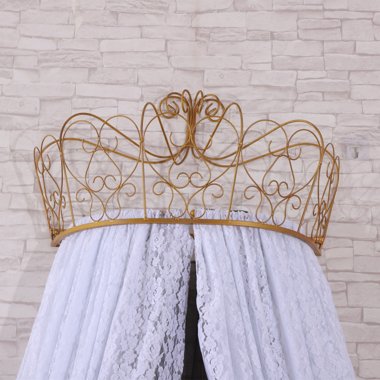 New Style Lace Double-deck Mosquito Nets Crown Top Bed Canopy Curtains