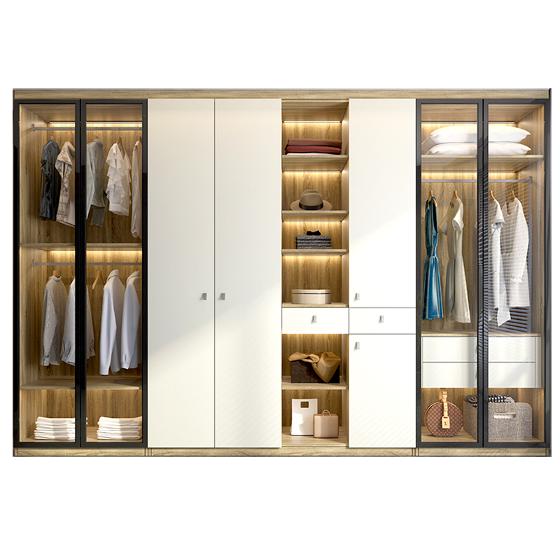 Cloakroom custom open simple multi-function corner cloakroom wardrobe overall combination of custom