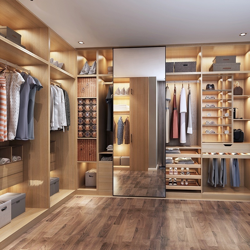 Cloakroom custom open simple multi-function corner cloakroom wardrobe overall combination of custom