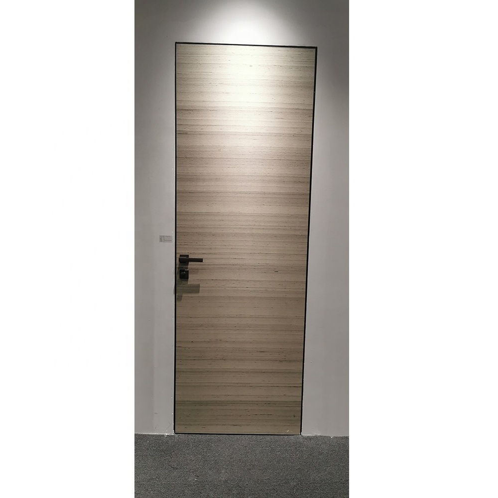 Modern Style Aluminum Interior Single Swing Wood Door Designs For Dressing Room