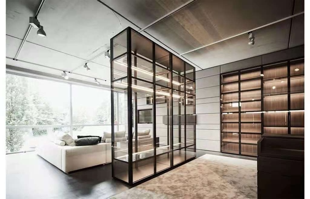 Modern Bedroom Design Aluminum Glass Walk In Closet Cabinet And Organizer