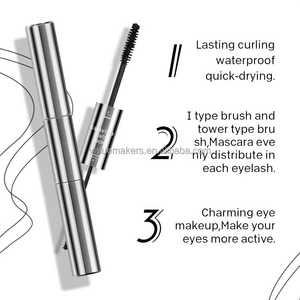 Double ended Natural Waterproof Smudge-proof Long Lasting Mascara Thickening Lengthening Lash Mascara