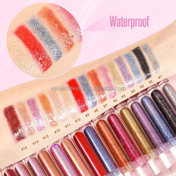 BEST SELLING 2024 new trending colors changing glitter lip gloss private label water proof vegan Duochrome holographic lip gloss