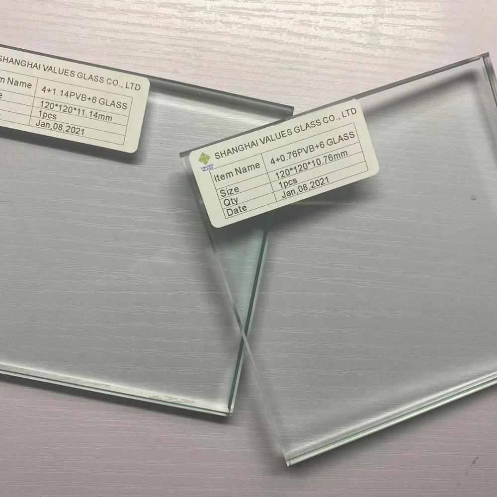 6+4mm Laminated Tempered Glass Heat Strengthened Safety Glass PVB Laminated Glass