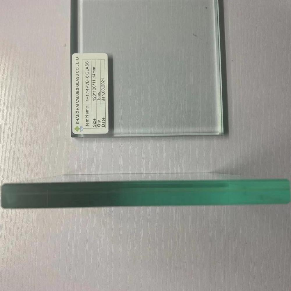 6+4mm Laminated Tempered Glass Heat Strengthened Safety Glass PVB Laminated Glass