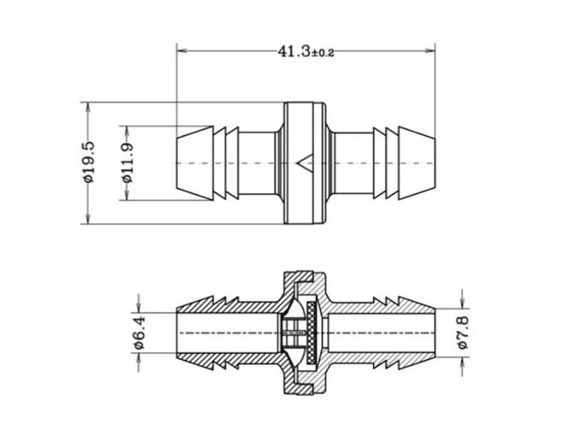 1/4'' Safety plastic micro penumatic water pump check valve