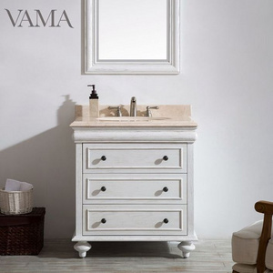 VAMA 32 inch luxury french provincial  waterproof bathroom vanity furniture with single sink 727032