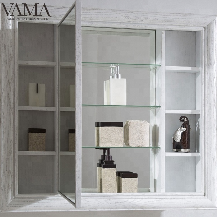 VAMA 48 inch hot sale classic white color bathroom furniture with mirror cabinet 727048