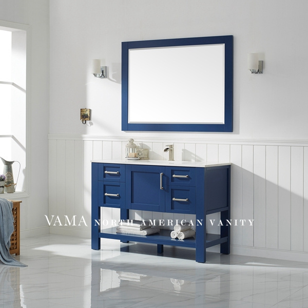 VAMA 48 inch hotel modern bathroom vanity cabinet wooden bathroom furniture direct buy china supplier 784048