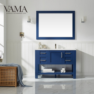 VAMA 48 inch hotel modern bathroom vanity cabinet wooden bathroom furniture direct buy china supplier 784048