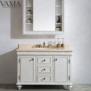 VAMA 48 inch hot sale classic white color bathroom furniture with mirror cabinet 727048