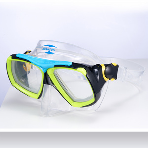 Custom Professional Anti Fog Anti Leak Silicone Underwater Dive Scuba Diving Goggles Replaceable Lenses Diving Mask