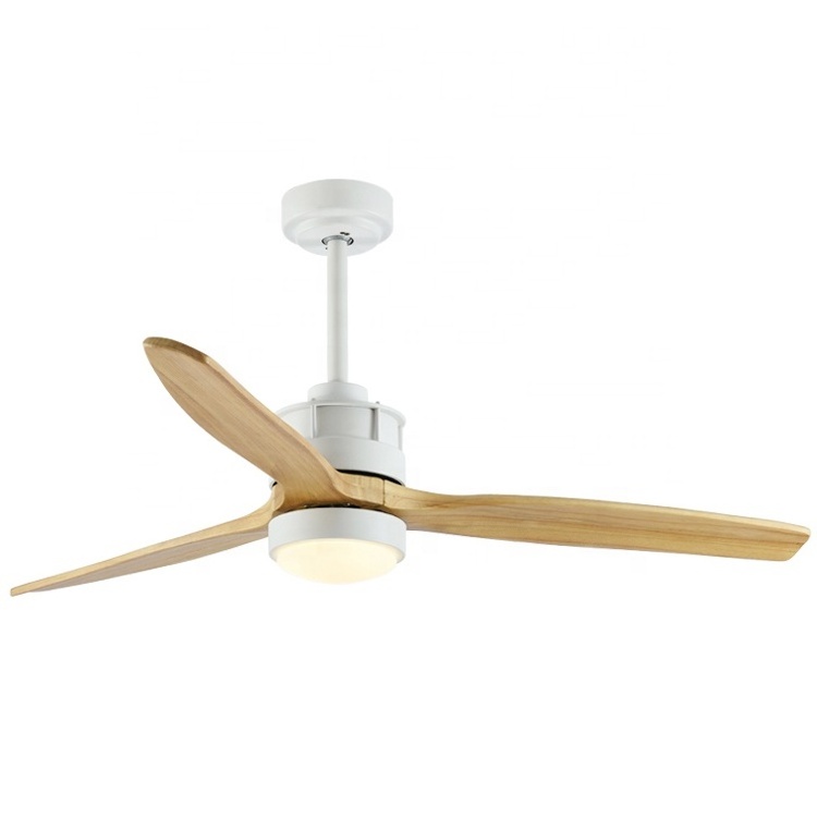 Luxurious Modern Designer Decorative Reverse Function Remote Control Energy Saving BLDC Motor Timber Wooden Blades Ceiling Fan