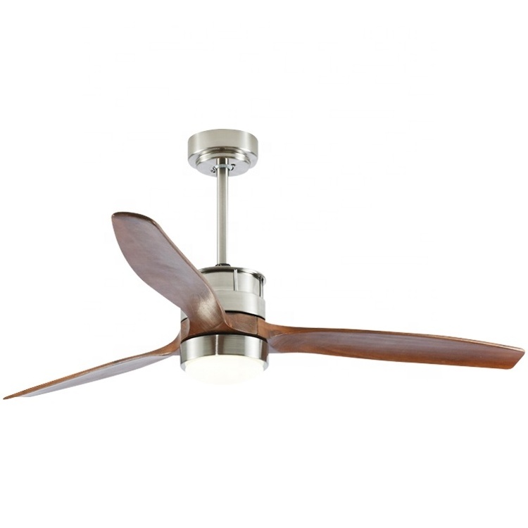 Luxurious Modern Designer Decorative Reverse Function Remote Control Energy Saving BLDC Motor Timber Wooden Blades Ceiling Fan